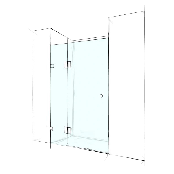 Custom Frameless Wall-To-Wall (2 Panels)