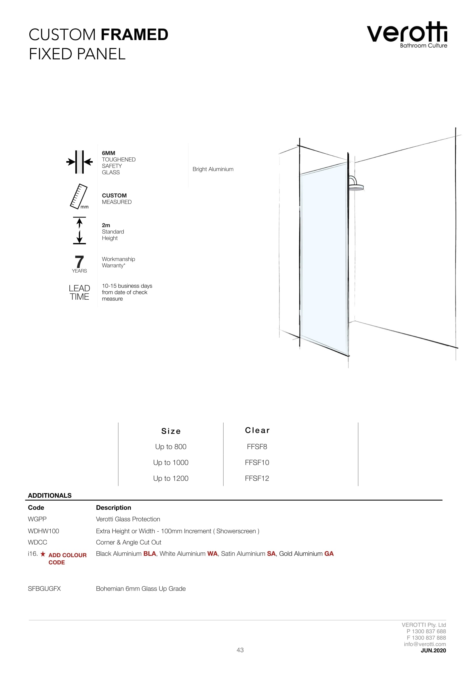 Custom Framed Fixed Panel